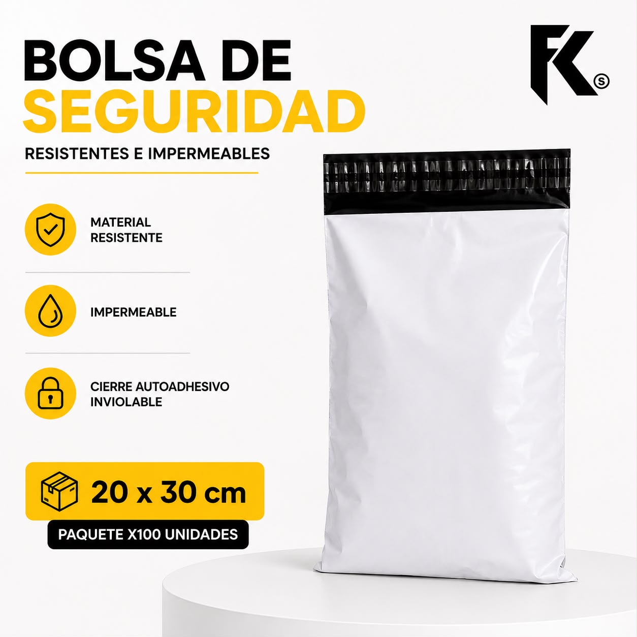 Bolsa de Seguridad 20*30 100 unidades